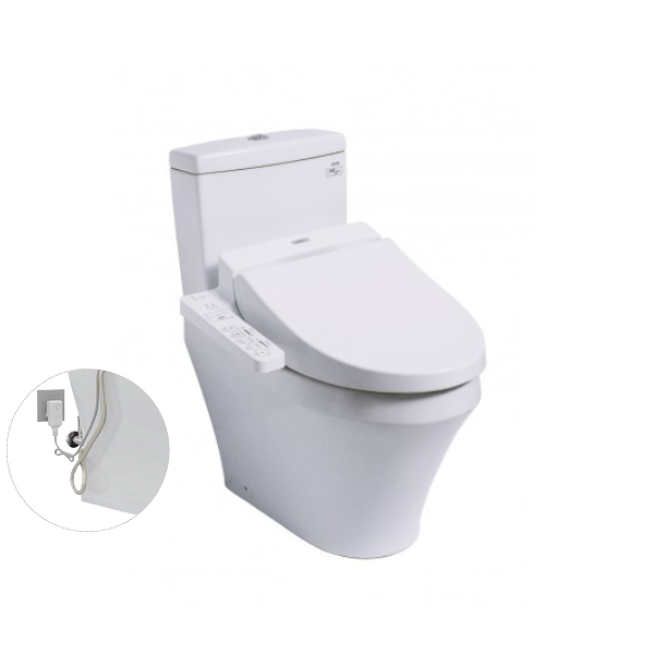Bàn cầu hai khối kèm nắp rửa điện tử WASHLET dòng C2 CS945DNW7XW