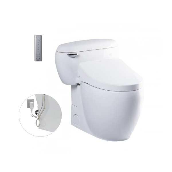 Bàn cầu một khối kèm nắp rửa điện tử WASHLET dòng S7 MS366W11XW