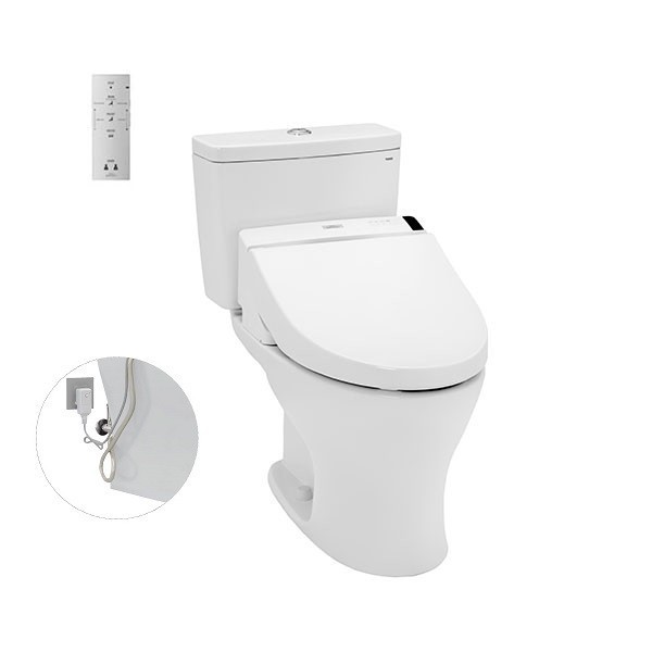 Bàn cầu hai khối kèm nắp rửa điện tử WASHLET dòng C5 CS735DW6XW