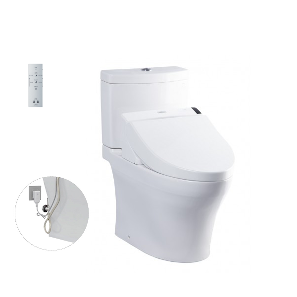 Bàn cầu hai khối kèm nắp rửa điện tử WASHLET dòng C5 CS769DRW6XW