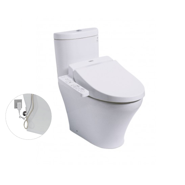 Bàn cầu hai khối kèm nắp rửa điện tử WASHLET dòng C2 CS818DW7XW