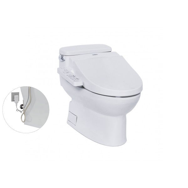 Bàn cầu một khối kèm nắp rửa điện tử WASHLET dòng C2 MS884W7XW