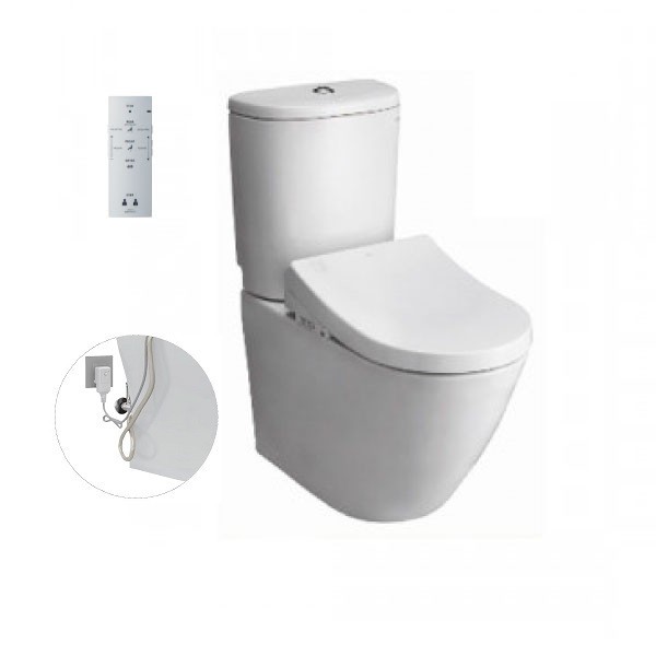 Bàn cầu hai khối kèm nắp rửa điện tử WASHLET CS761DW5XW