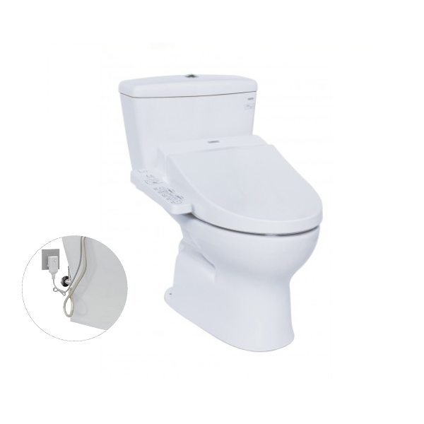 Bàn cầu hai khối kèm nắp rửa điện tử WASHLET dòng C2 CS320DRW7W