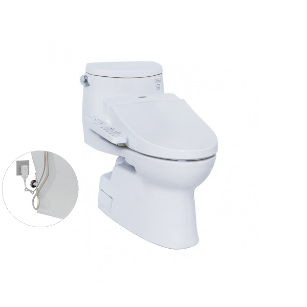 Bàn cầu một khối kèm nắp rửa điện tử WASHLET dòng C2 MS905W7XW