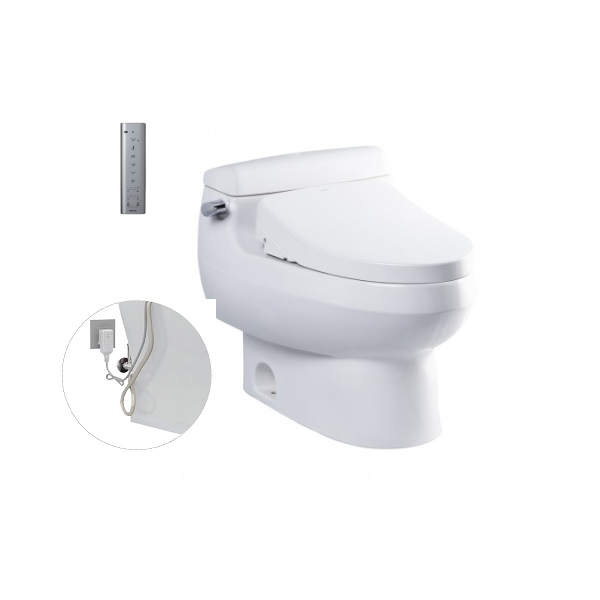 Bàn cầu một khối kèm nắp rửa điện tử WASHLET dòng S7 MS688W11XW