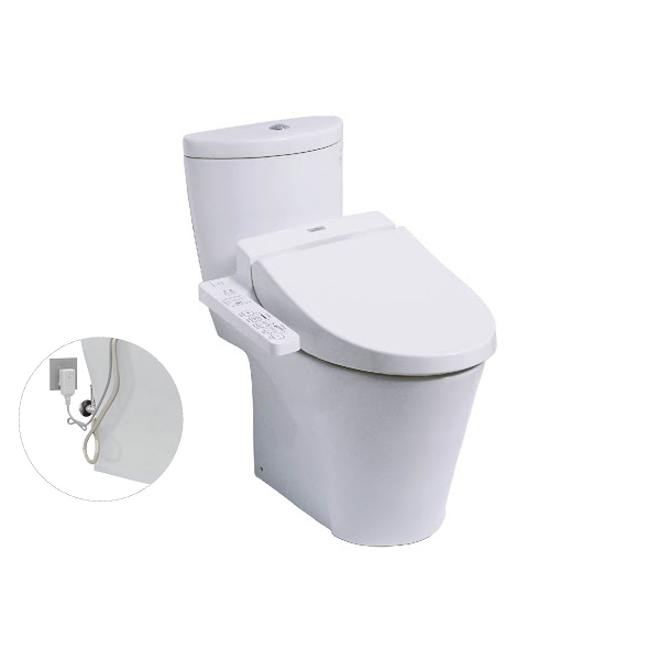 Bàn cầu hai khối kèm nắp rửa điện tử WASHLET dòng C2 CS819DSW7XW