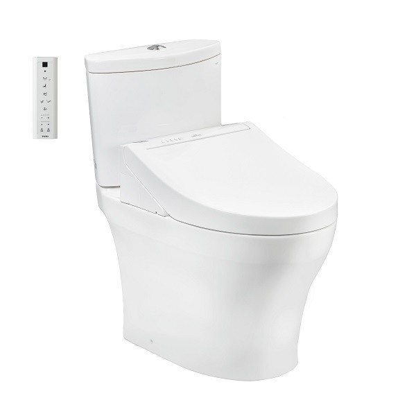Bàn cầu hai khối kèm nắp rửa điện tử WASHLET dòng C5 CS838CDW15XW
