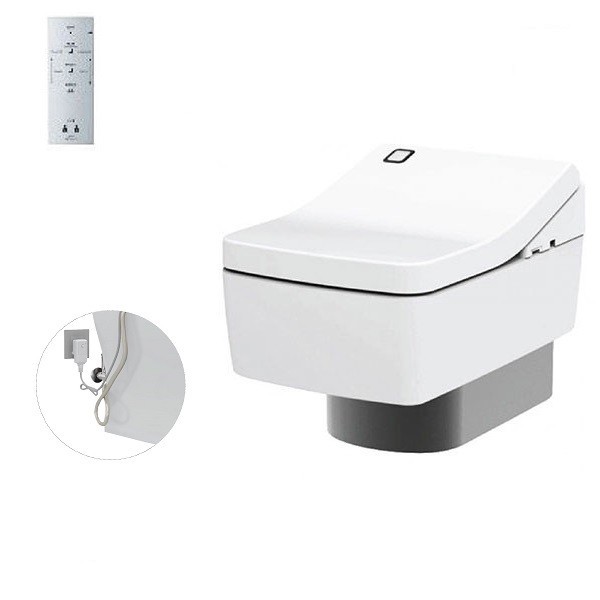 Bàn cầu treo tường RENESSE kèm nắp rửa điện tử WASHLET CW512YRW_7EE0007_TCF403EANW1